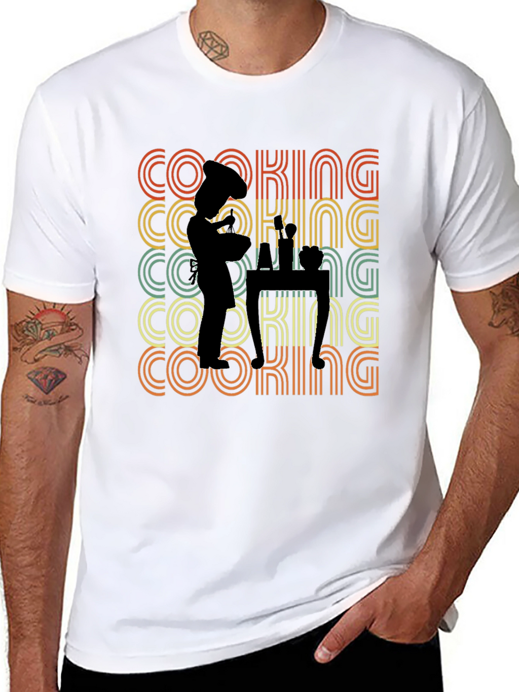 Chef Cooking Retro Graphic T-Shirt