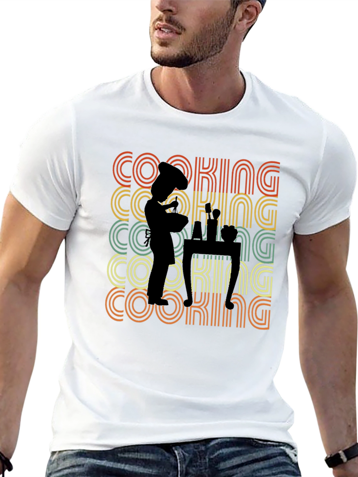 Chef Cooking Retro Graphic T-Shirt