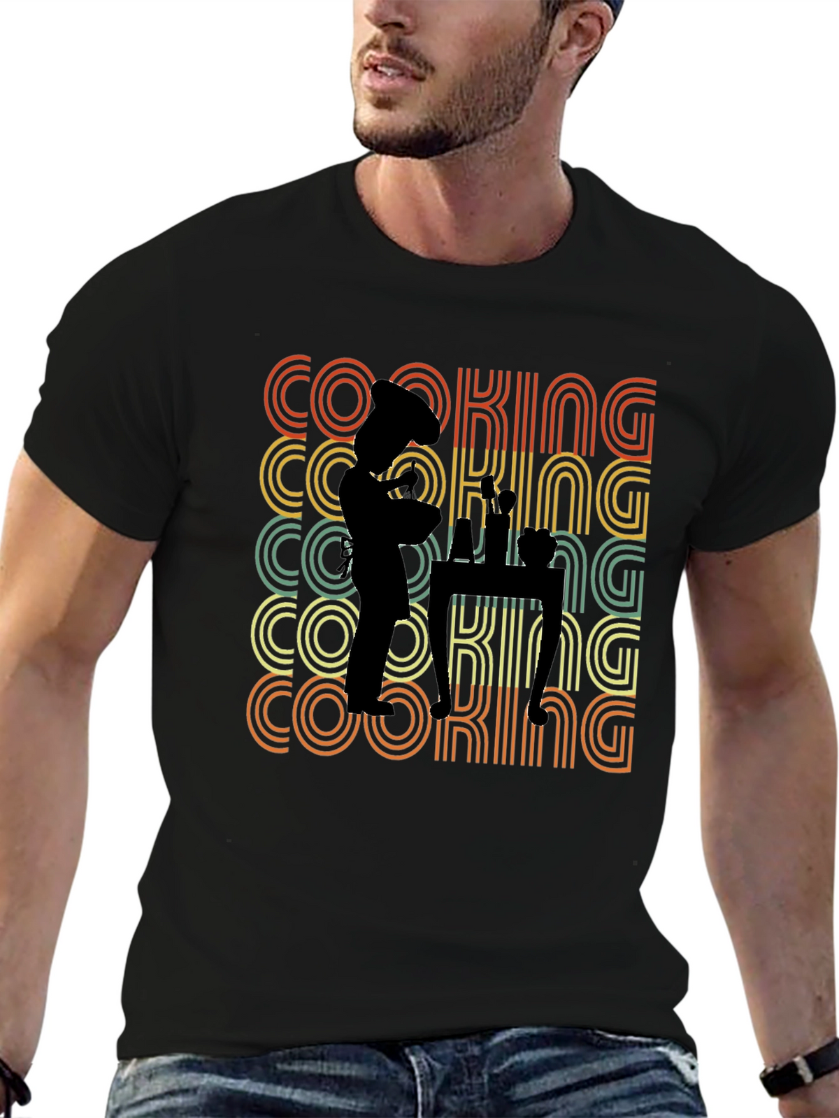 Chef Cooking Retro Graphic T-Shirt