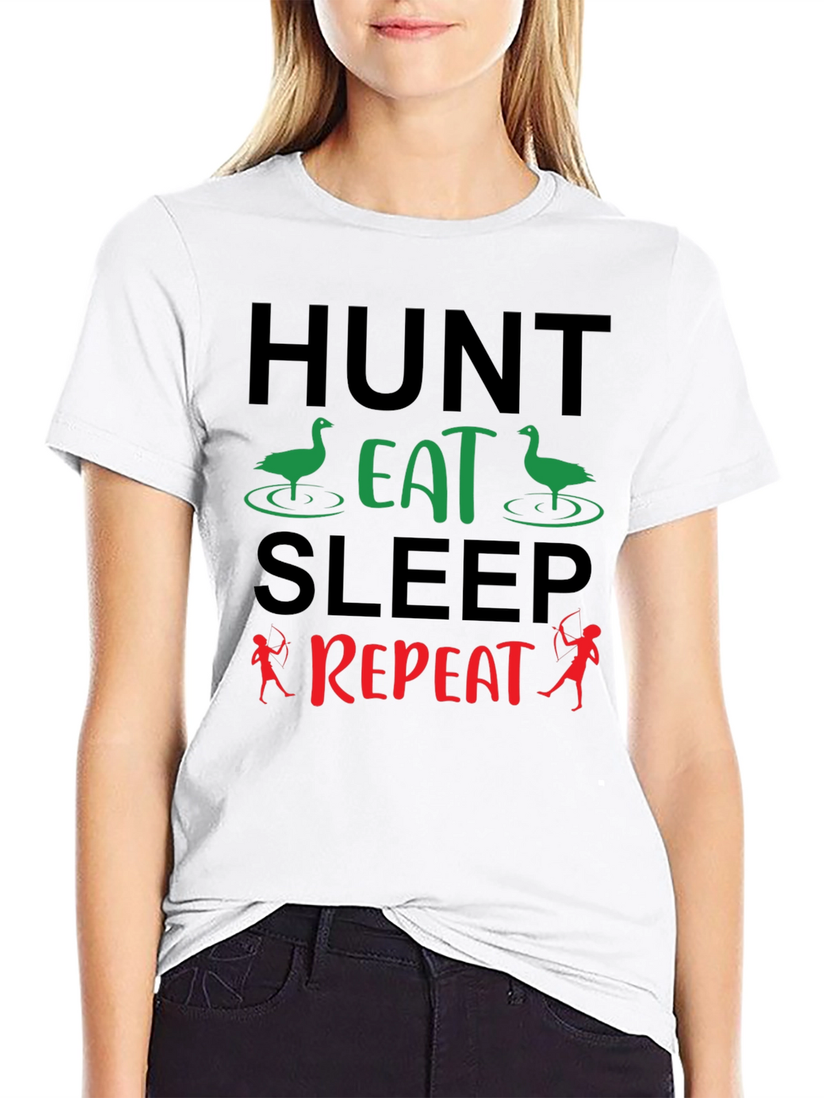 Hunt Eat Sleep Repeat T-Shirt - Hunting Bow