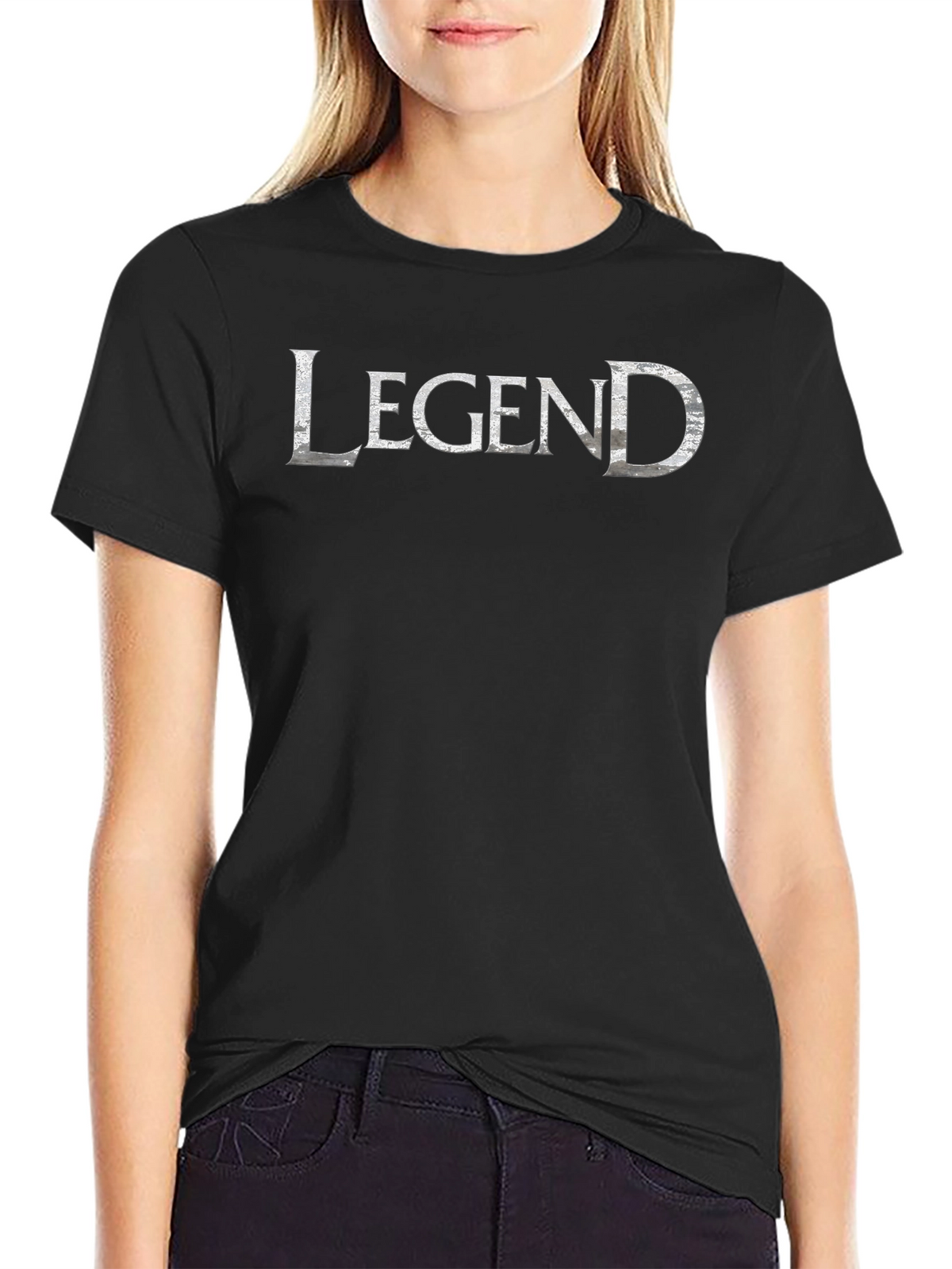 Legend Graphic T-Shirt - Black Cotton Blend