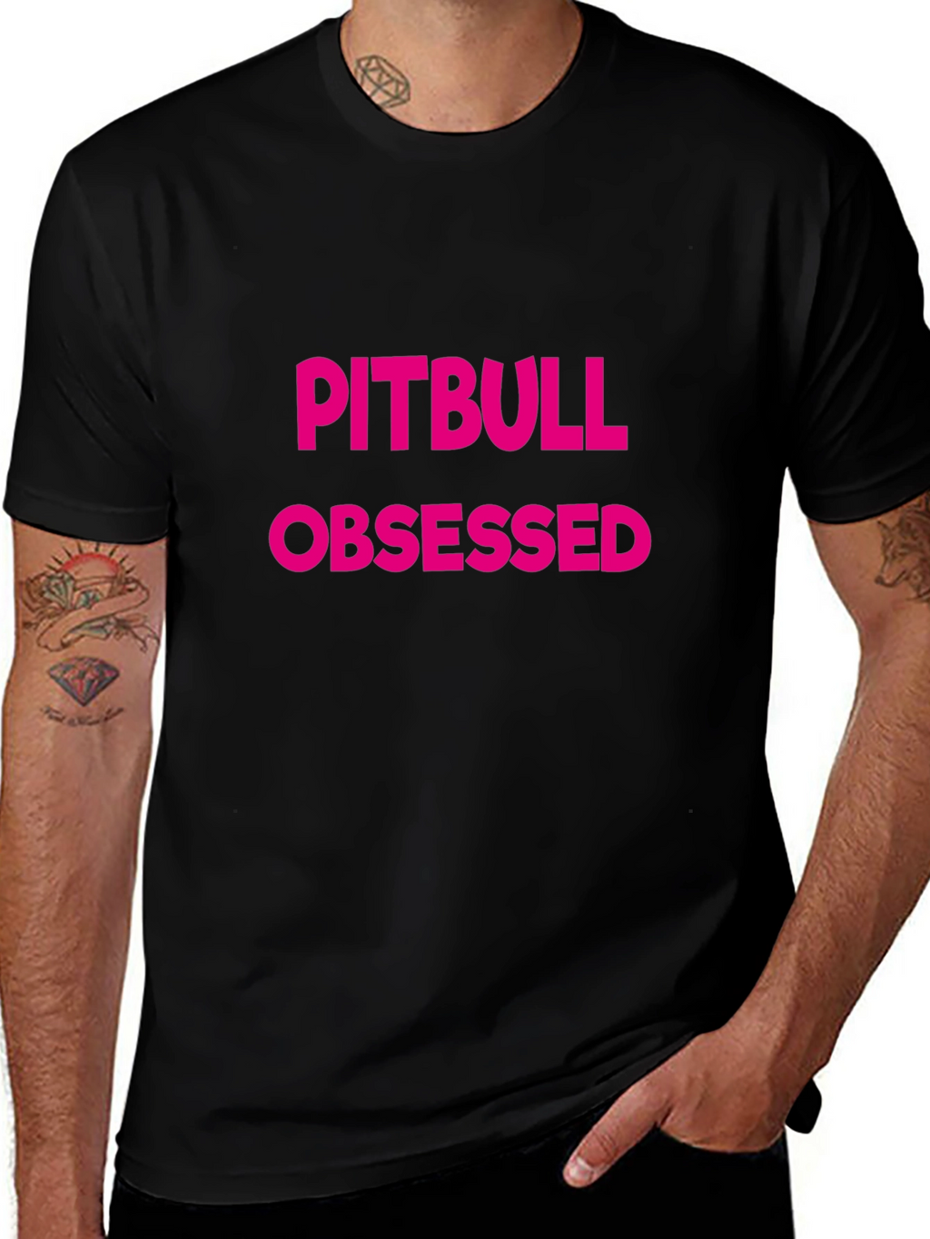 Pitbull Obsessed Graphic Tee - Black T-Shirt