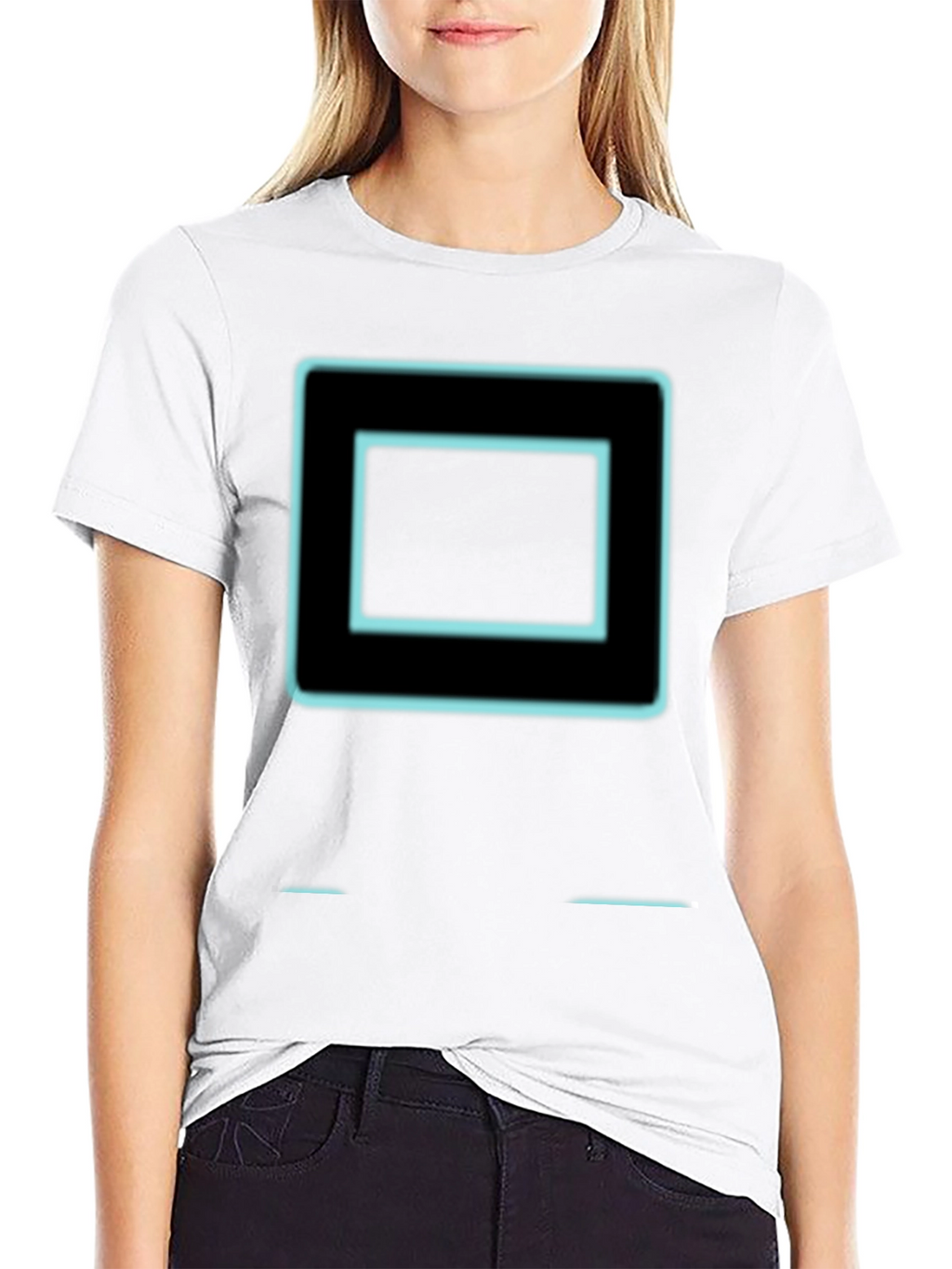 Retro Tech Square Graphic Tee - Black