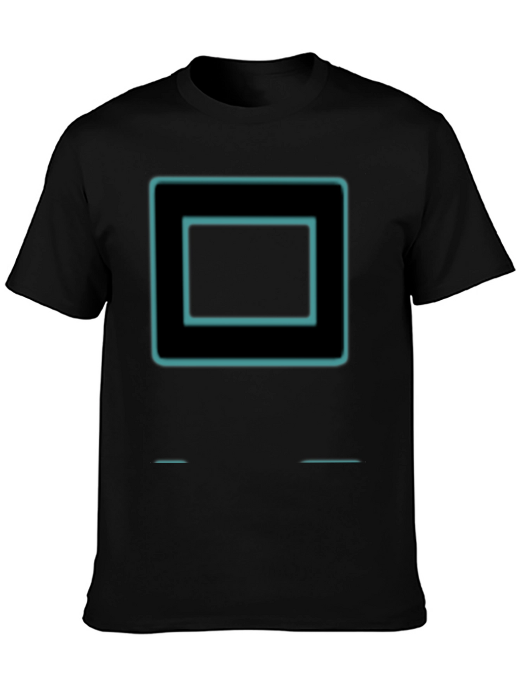 Retro Tech Square Graphic Tee - Black