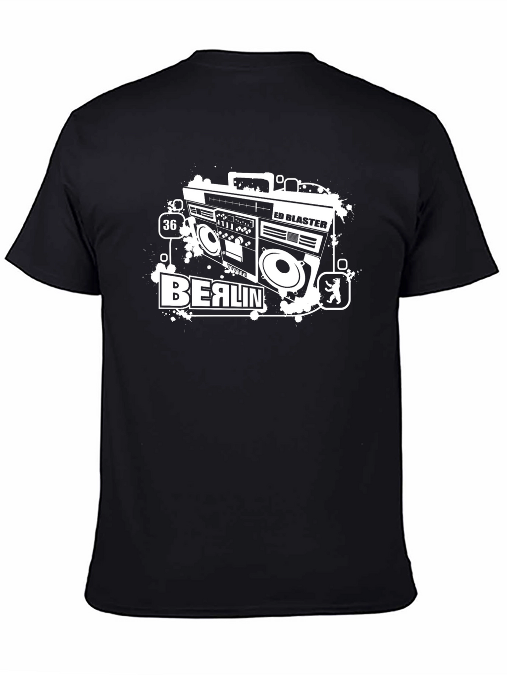 Retro Berlin Ed Blaster Graphic Tee - Black