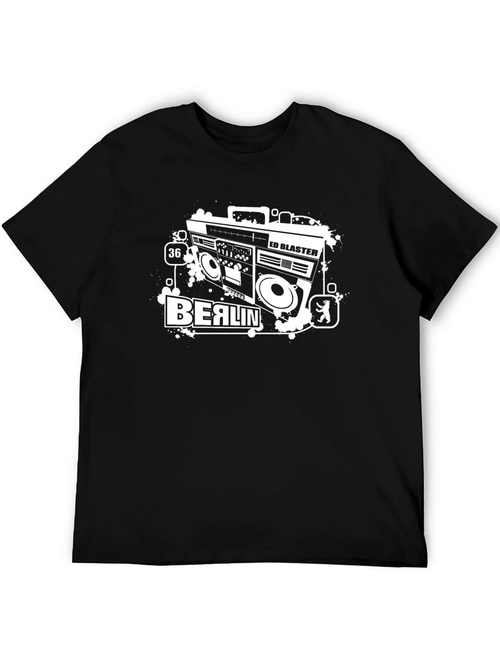 Retro Berlin Ed Blaster Graphic Tee - Black
