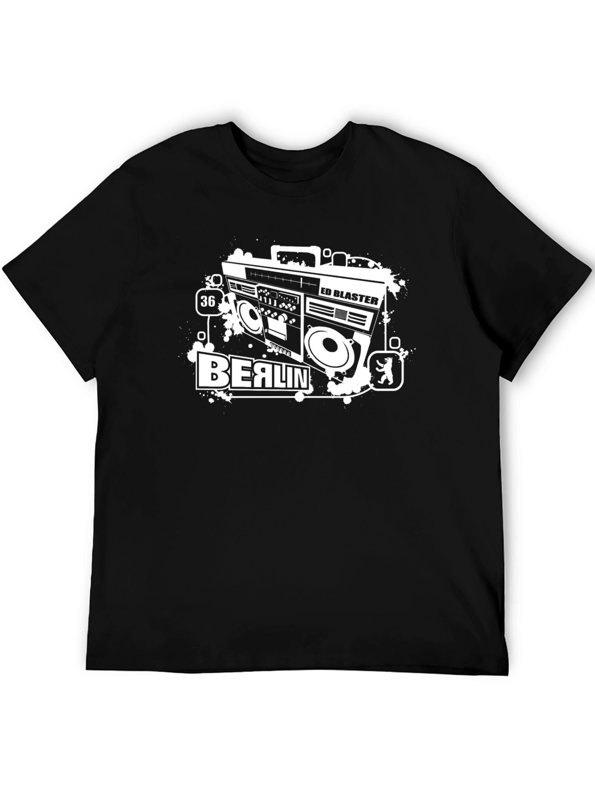 Retro Berlin Ed Blaster Graphic Tee - Black