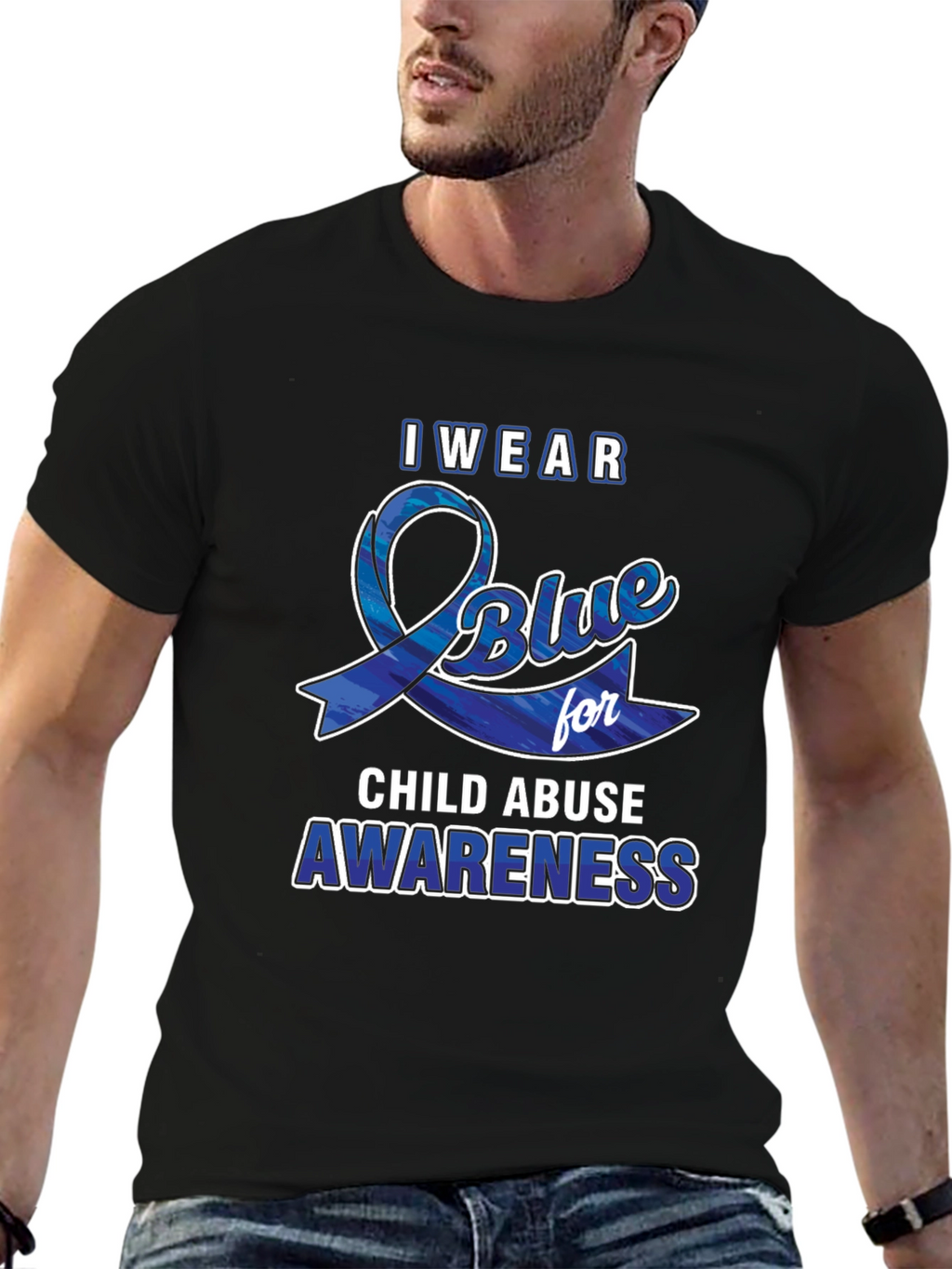 I Wear Blue For Child Abuse Awareness T-Shirt