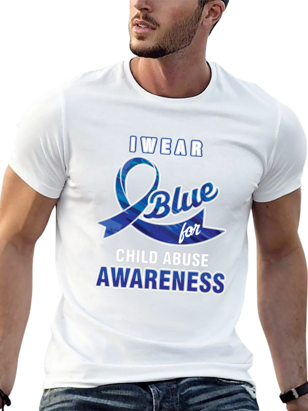 I Wear Blue For Child Abuse Awareness T-Shirt