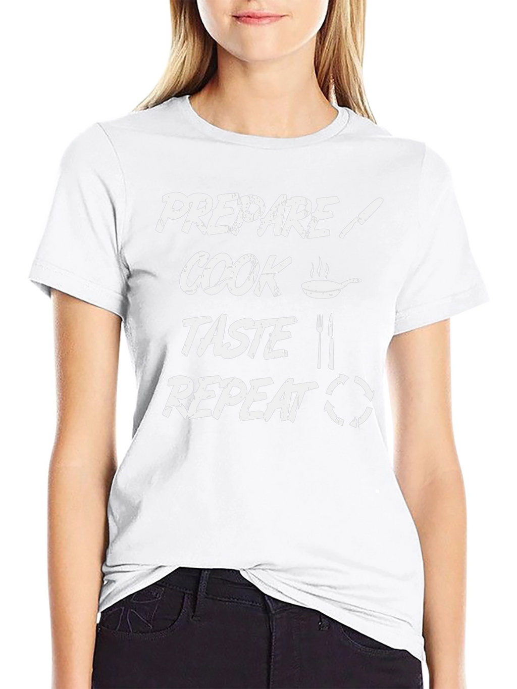 Prepare Cook Taste Repeat Chef Graphic Tee