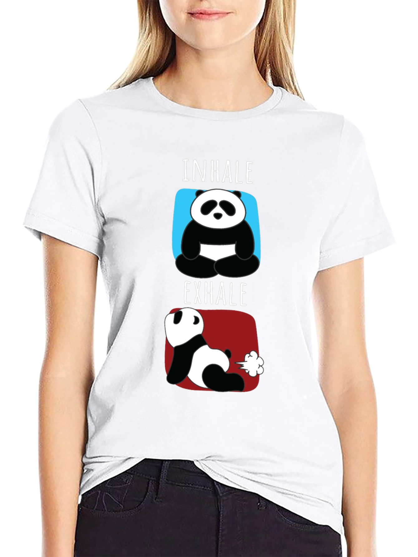 Inhale Exhale Funny Panda T-Shirt