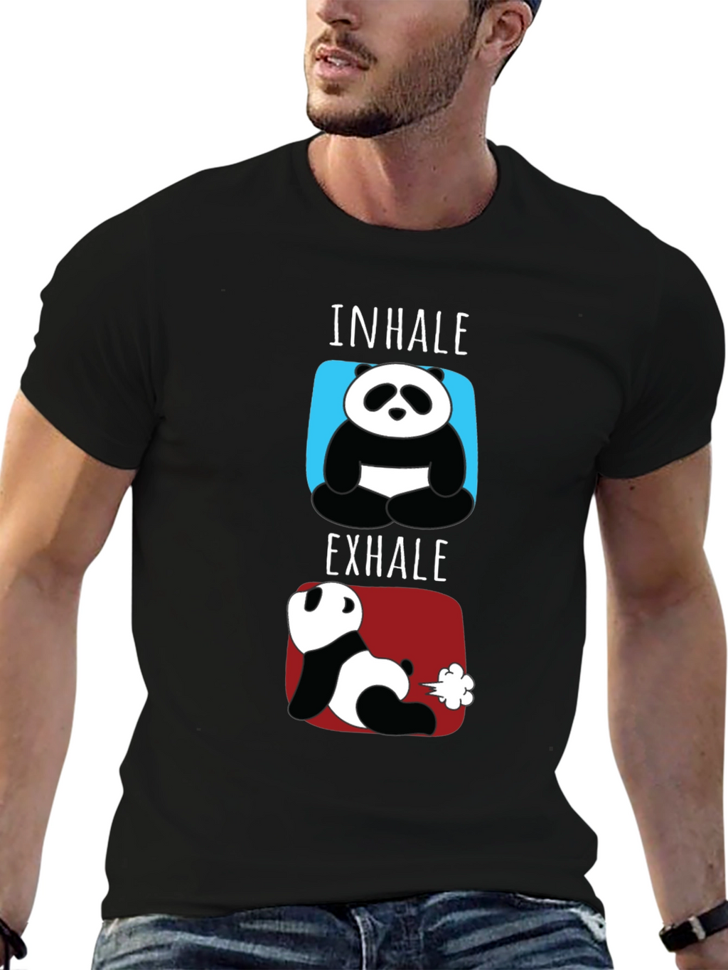 Inhale Exhale Funny Panda T-Shirt