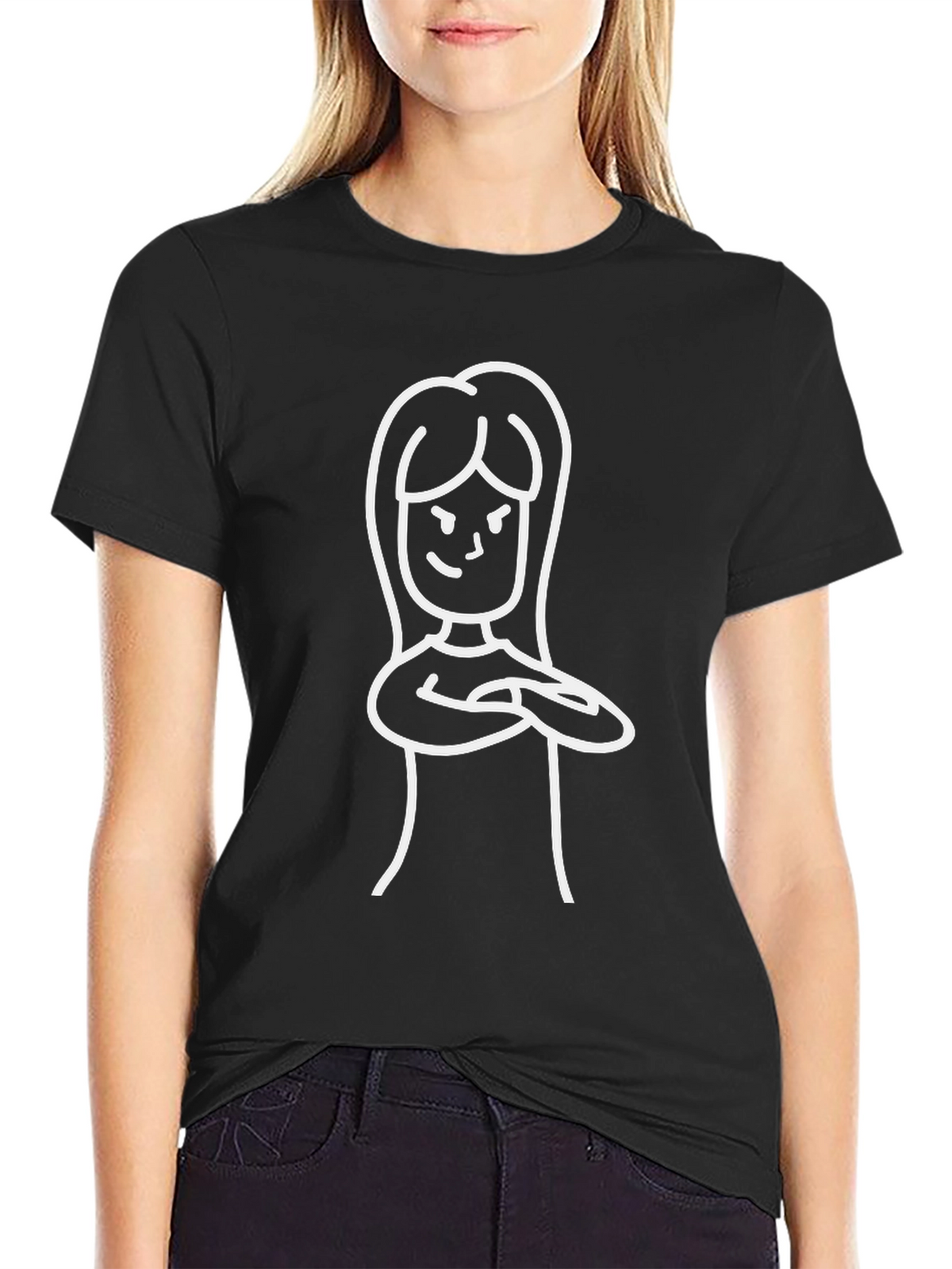 Cool Graphic T-Shirt - Feminist Icon Line Art