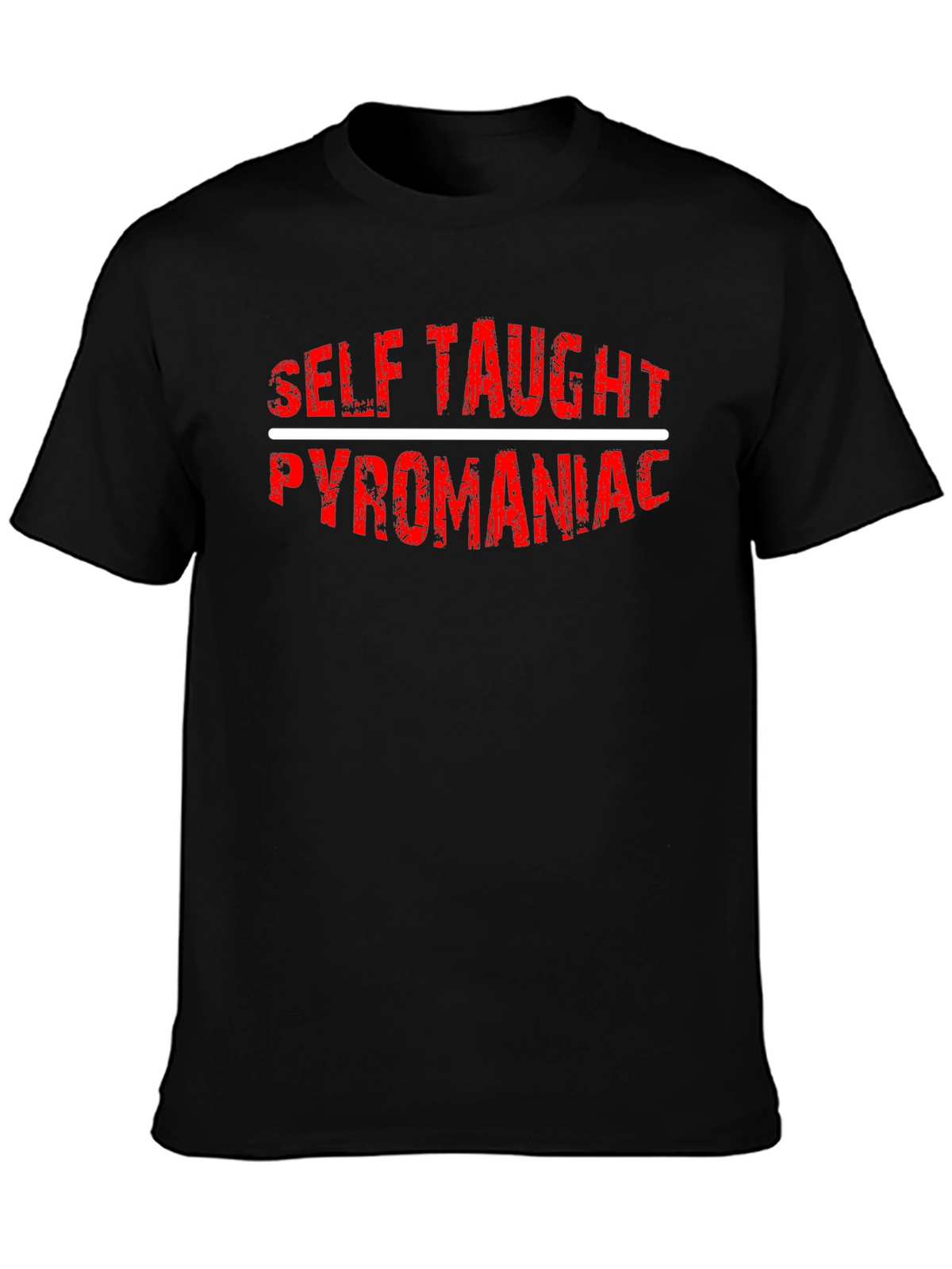 Self-Taught Pyromaniac Black Graphic T-Shirt