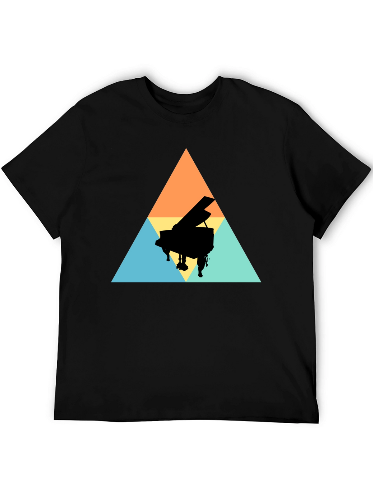 Geometric Piano T-Shirt - Stylish & Unique