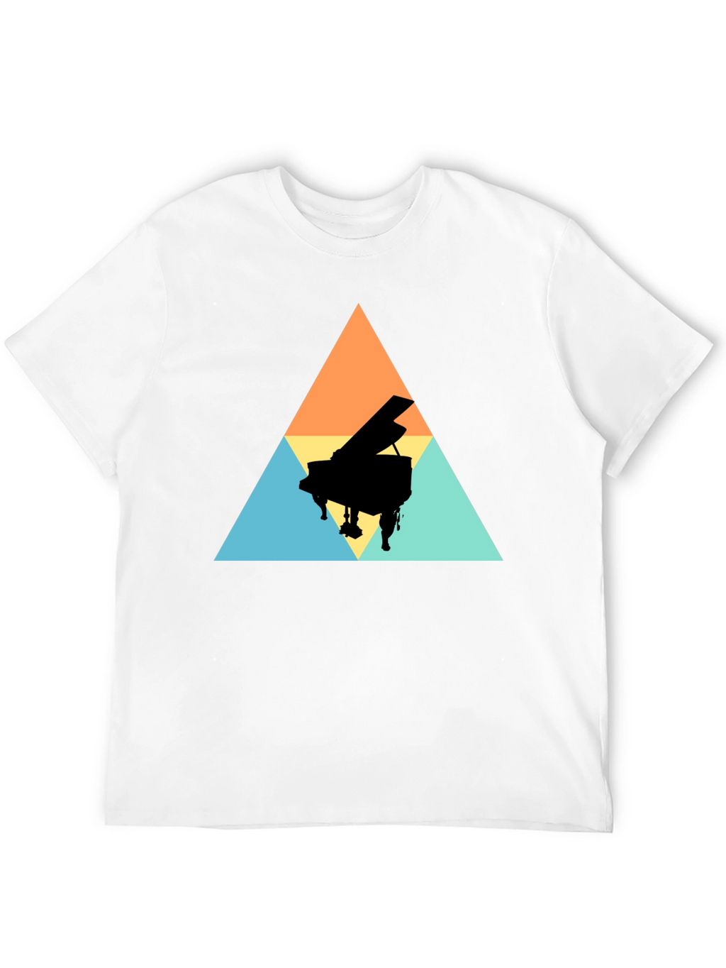 Geometric Piano T-Shirt - Stylish & Unique