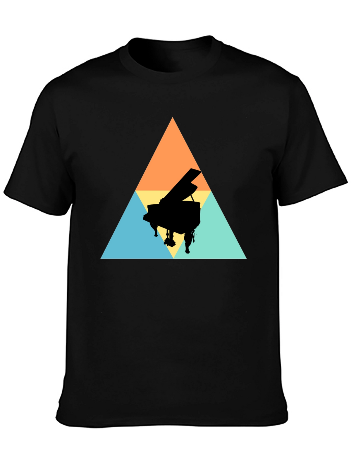 Geometric Piano T-Shirt - Stylish & Unique