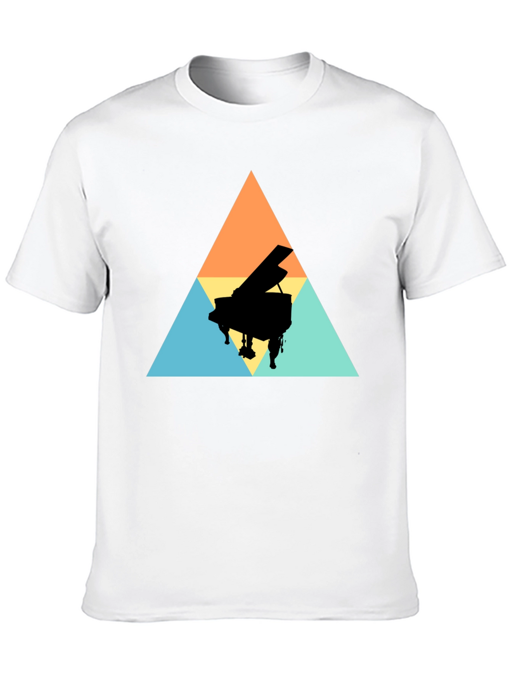 Geometric Piano T-Shirt - Stylish & Unique