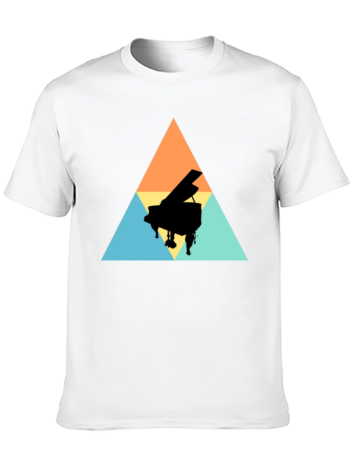 Geometric Piano T-Shirt - Stylish & Unique