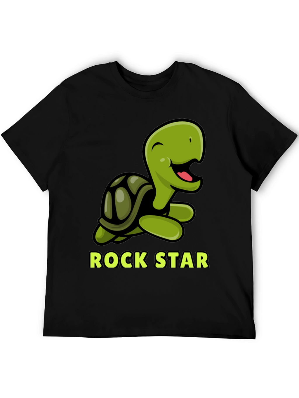 Rock Star Turtle Graphic T-Shirt