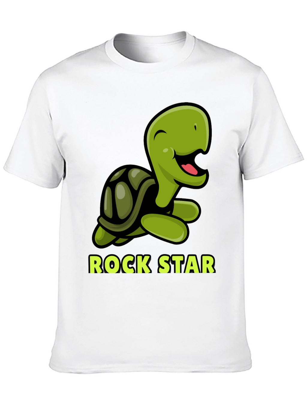 Rock Star Turtle Graphic T-Shirt