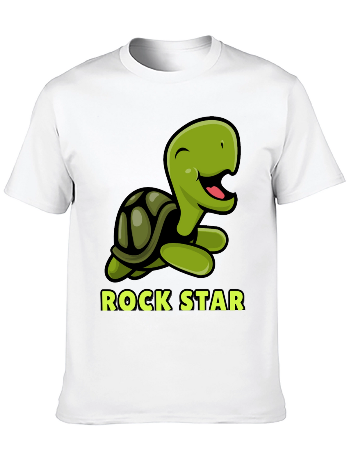 Rock Star Turtle Graphic T-Shirt