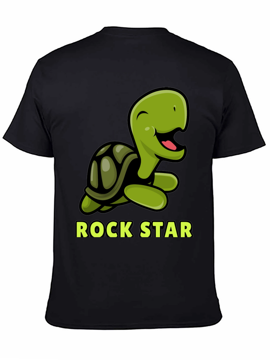 Rock Star Turtle Graphic T-Shirt