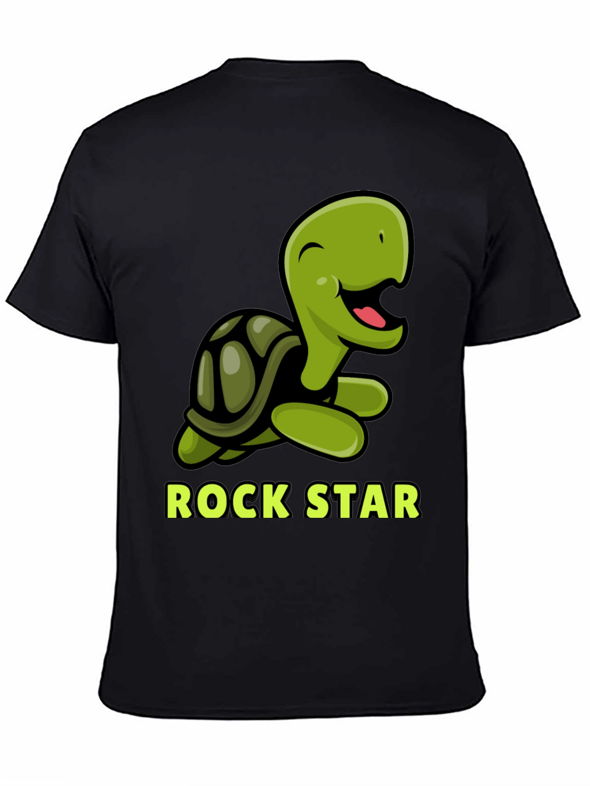 Rock Star Turtle Graphic T-Shirt