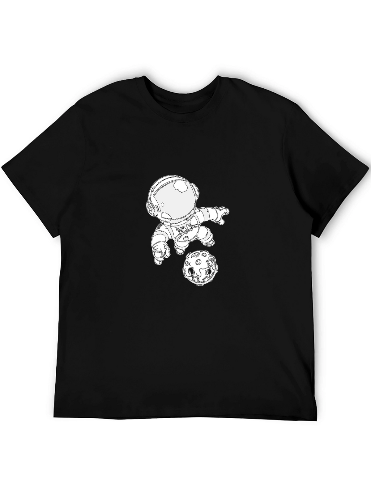 Astronaut & Moon Graphic T-Shirt - Space Adventure Tee