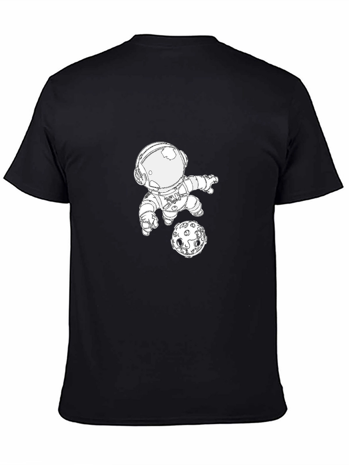 Astronaut & Moon Graphic T-Shirt - Space Adventure Tee