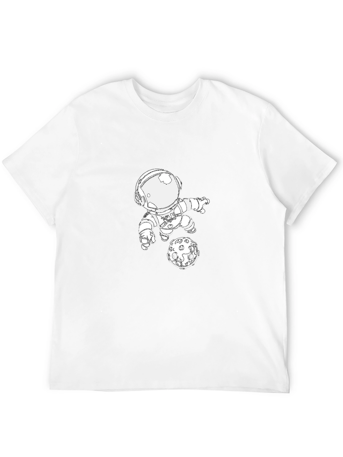 Astronaut & Moon Graphic T-Shirt - Space Adventure Tee