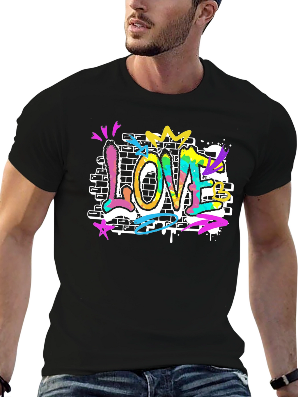 Love Graffiti T-Shirt - Vibrant Street Art Style