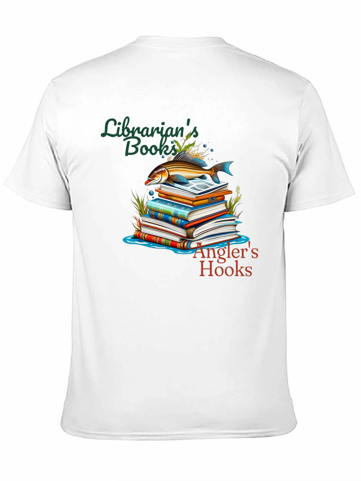 Librarians Books Anglers Hooks T-Shirt