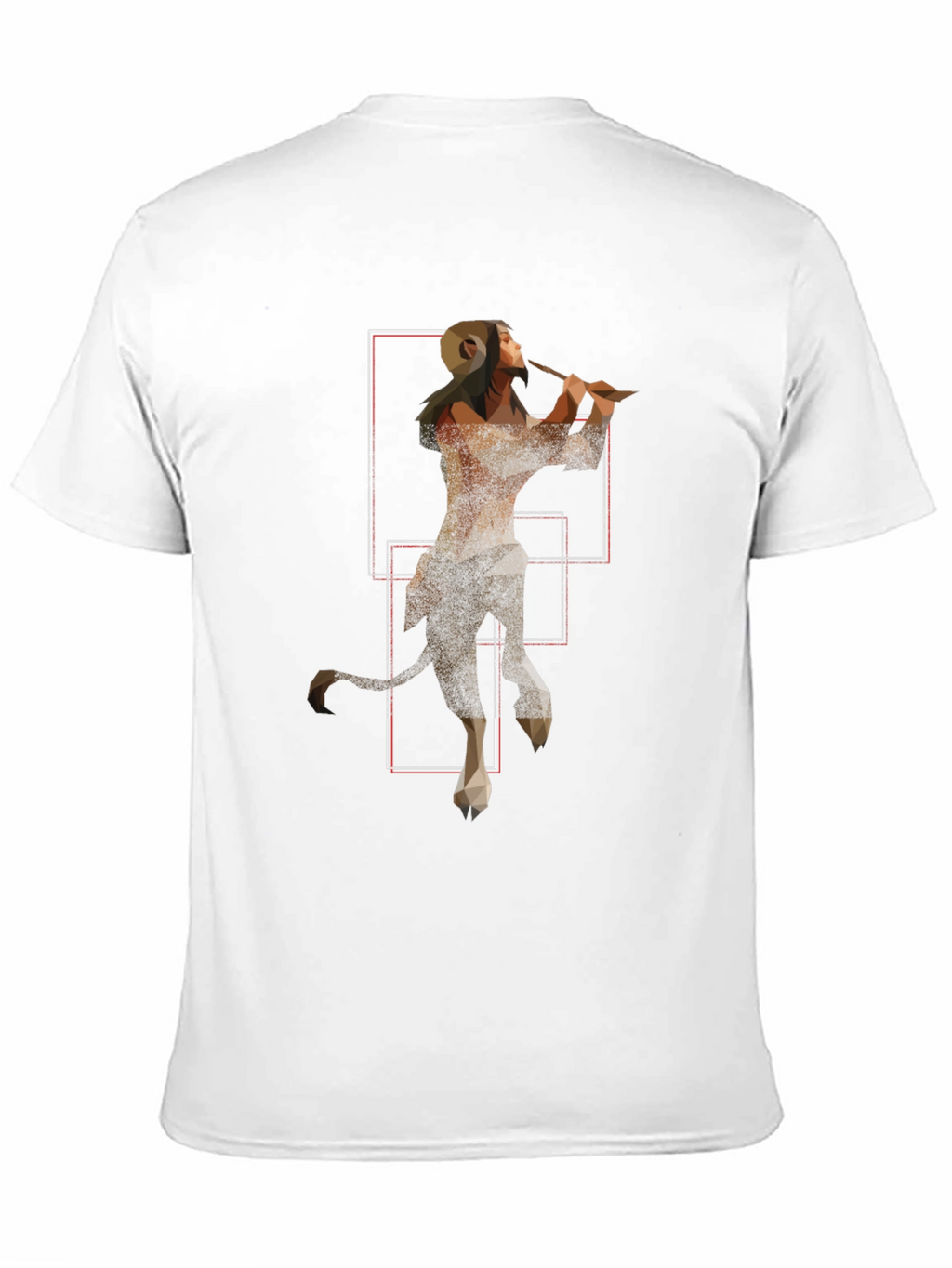 Geometric Faun Graphic Tee - Stylish Black T-Shirt