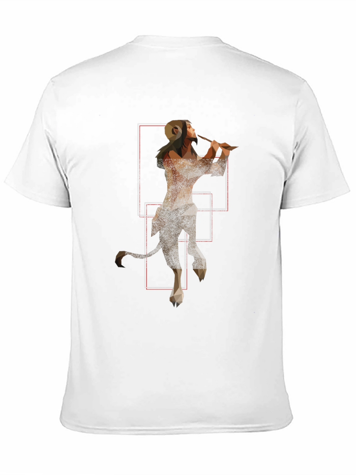 Geometric Faun Graphic Tee - Stylish Black T-Shirt