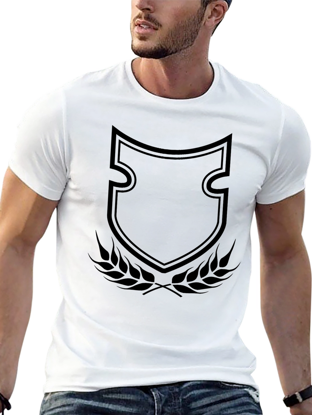 Shield Graphic Black T-Shirt - Stylish Menswear