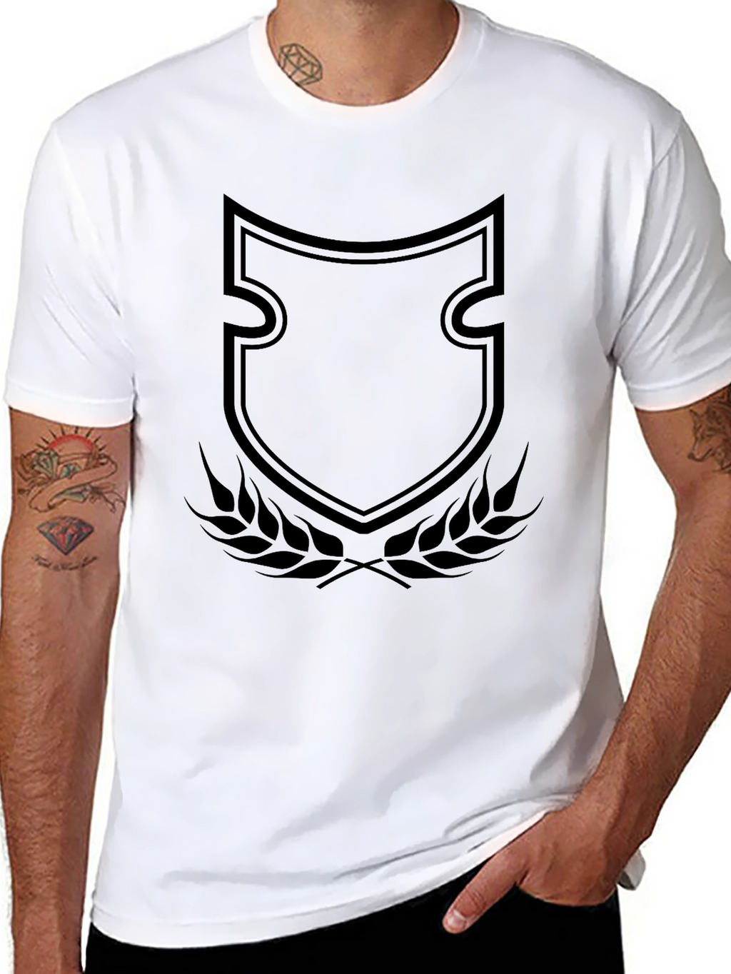 Shield Graphic Black T-Shirt - Stylish Menswear
