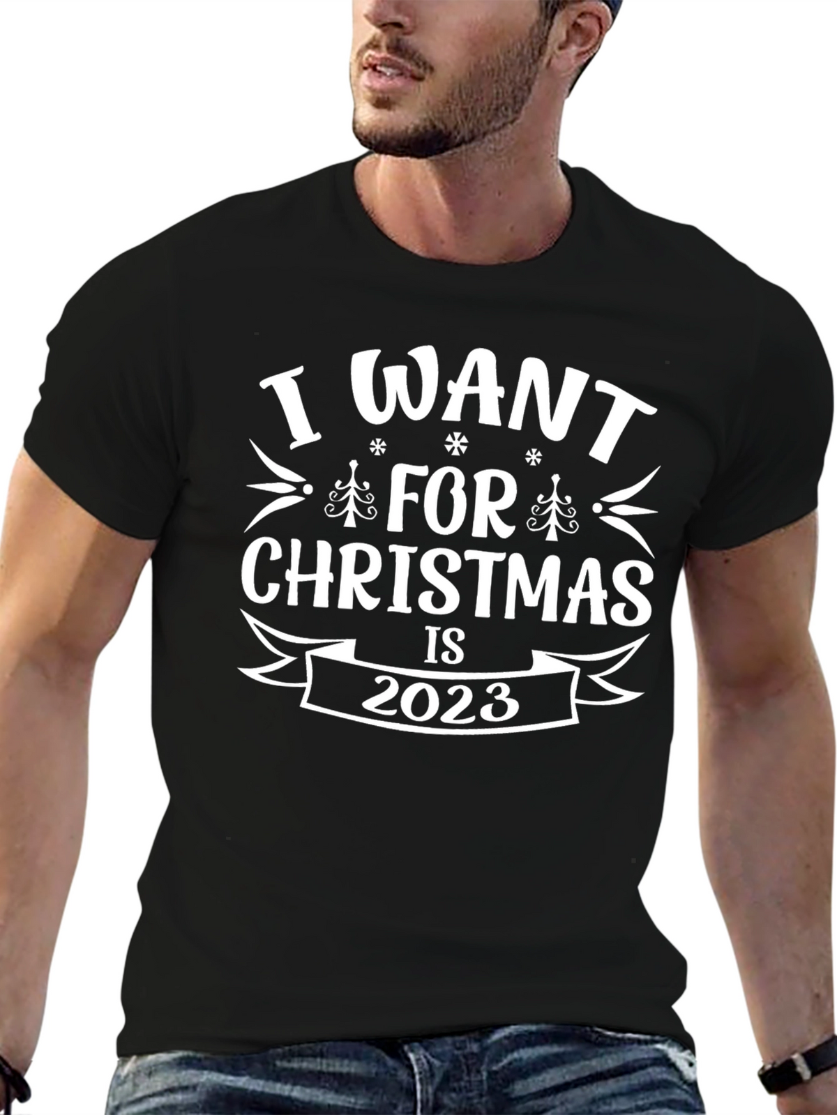 I Want For Christmas Is 2023 Black Tee