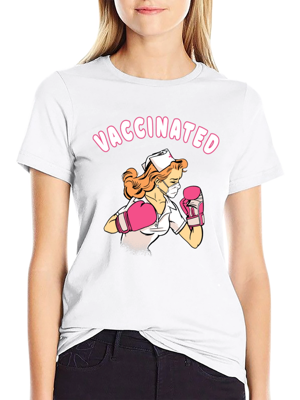 Vaccinated Nurse Boxing T-Shirt