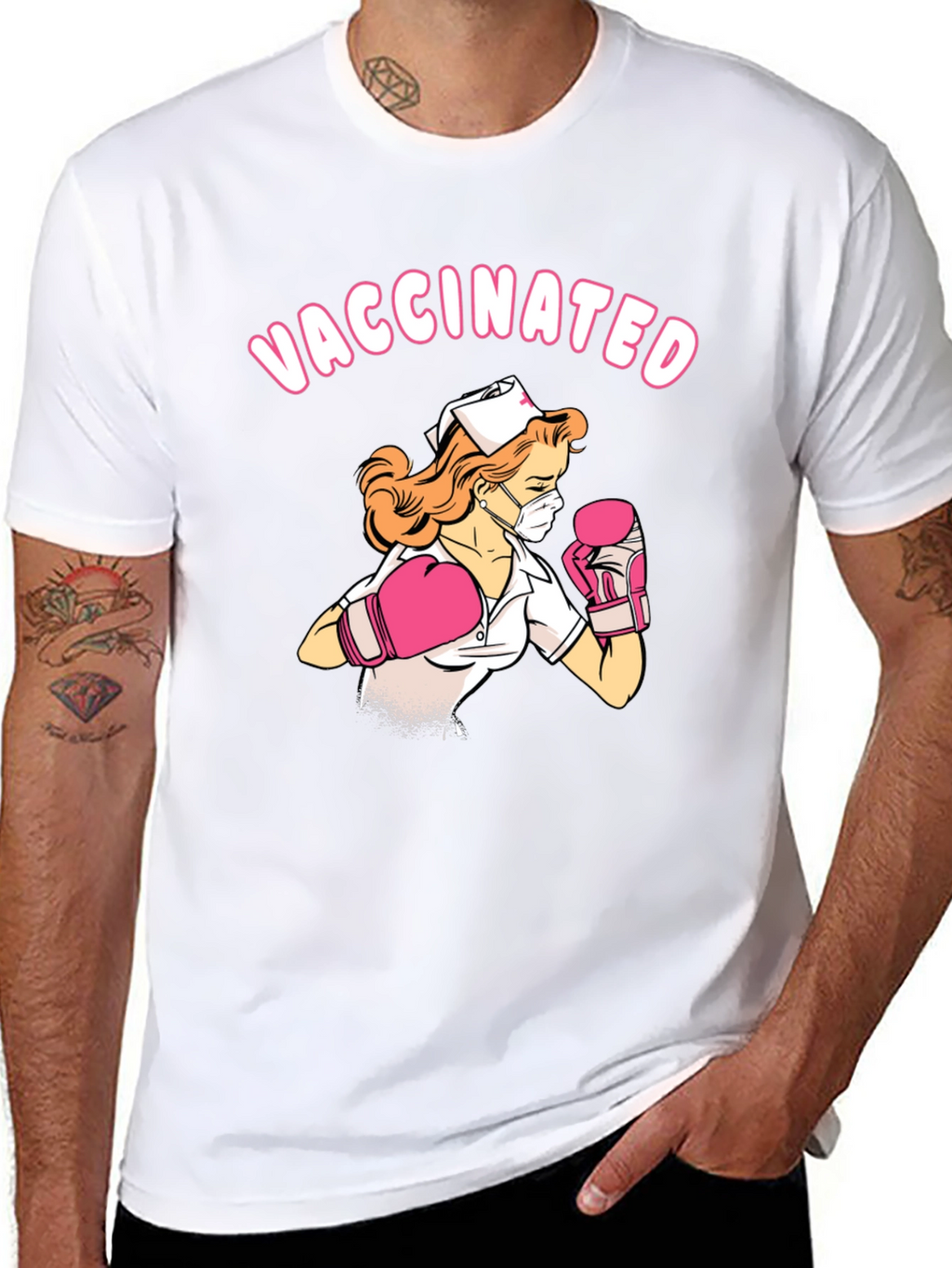 Vaccinated Nurse Boxing T-Shirt