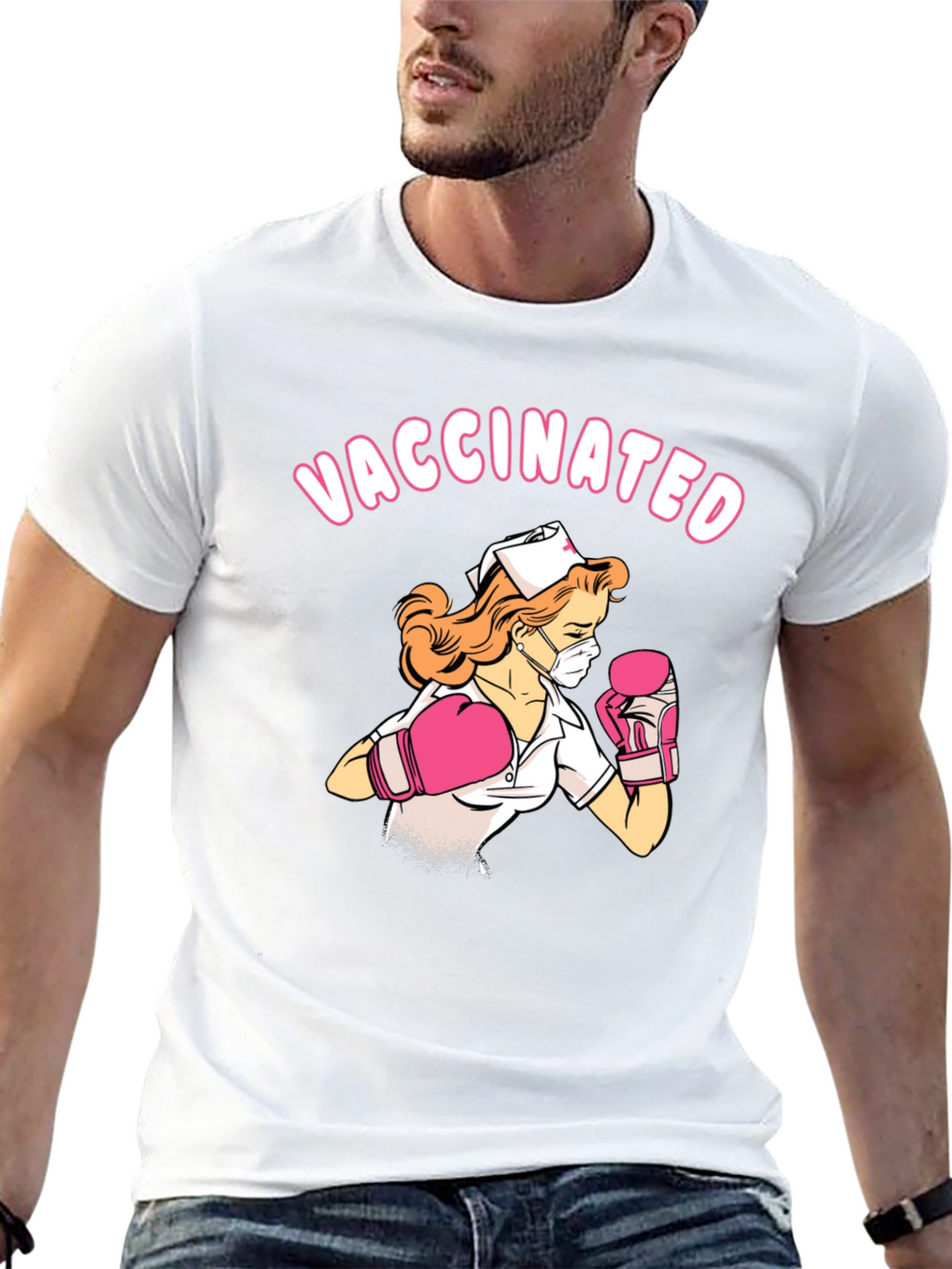 Vaccinated Nurse Boxing T-Shirt