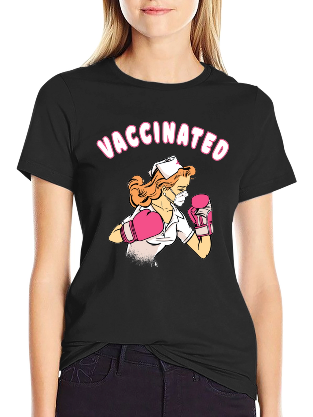 Vaccinated Nurse Boxing T-Shirt