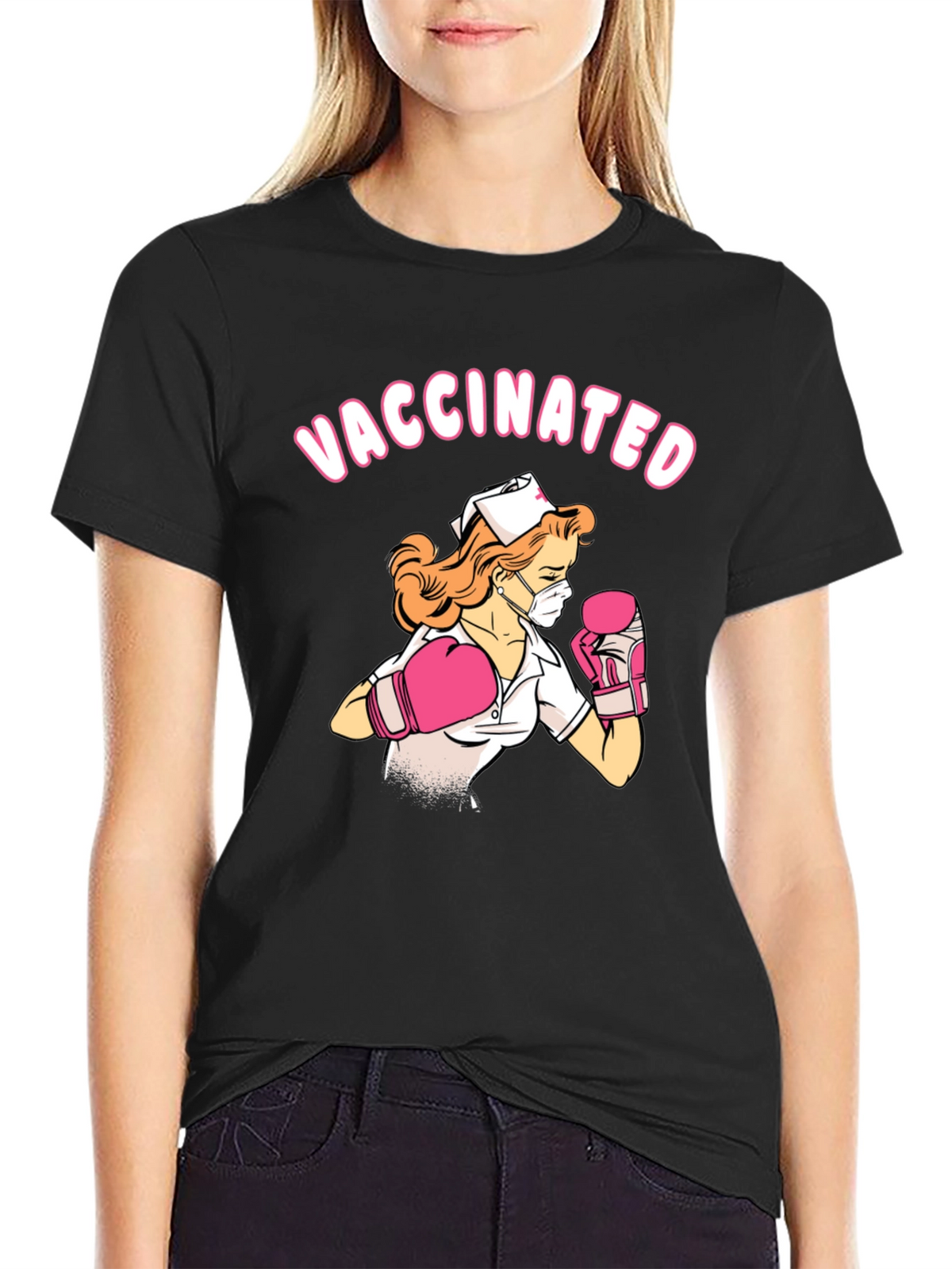Vaccinated Nurse Boxing T-Shirt