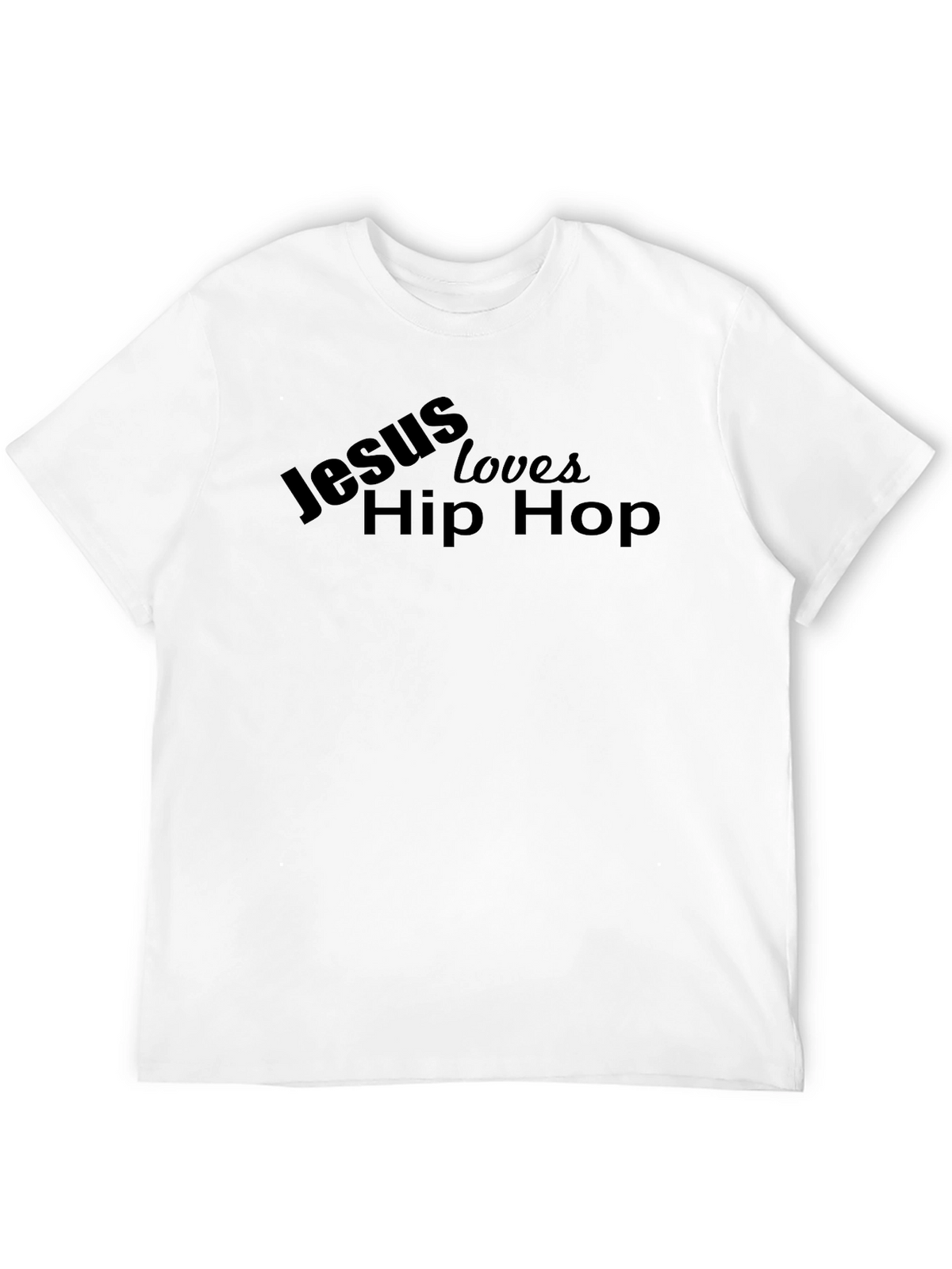 Jesus Loves Hip Hop Black Graphic T-Shirt
