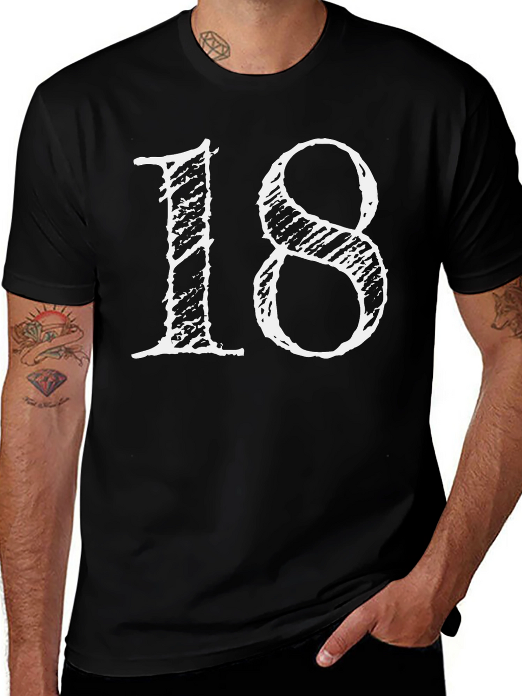 Eighteen Graphic T-Shirt - Stylish Birthday Tee