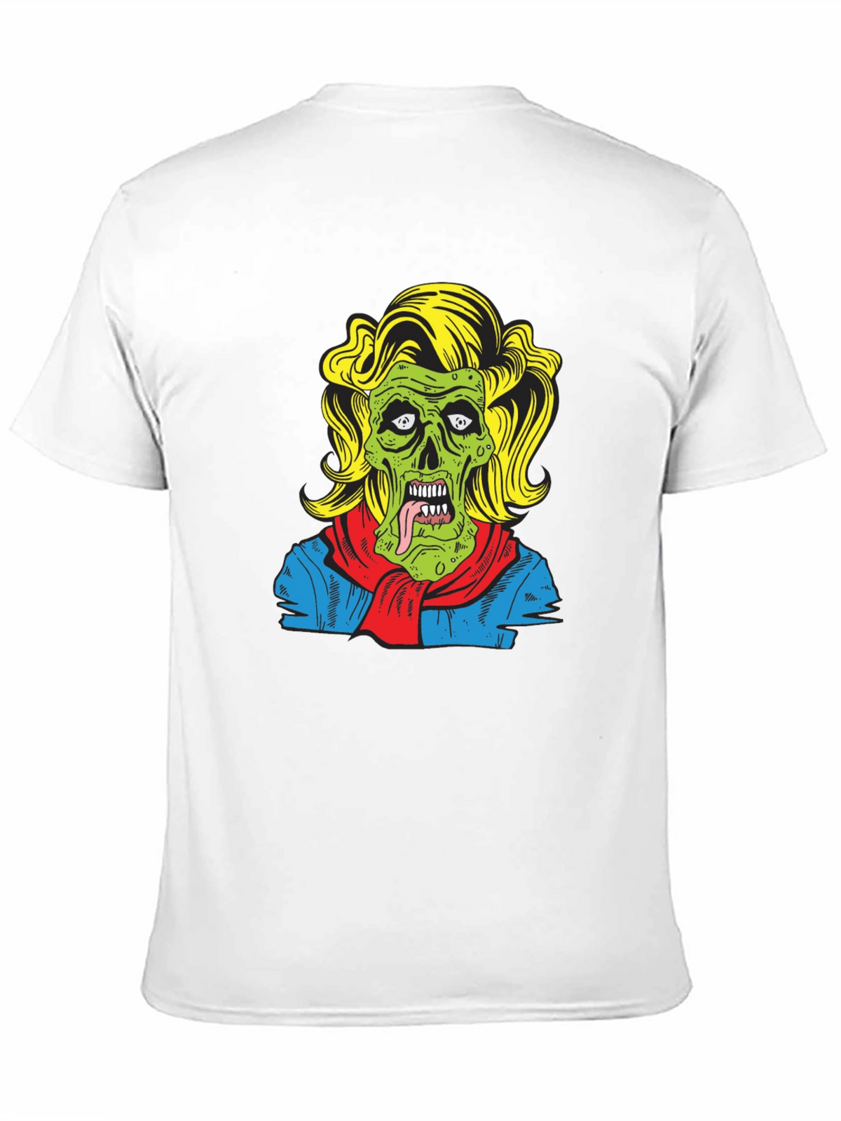 Zombie Woman Graphic Tee - Black Cotton T-Shirt