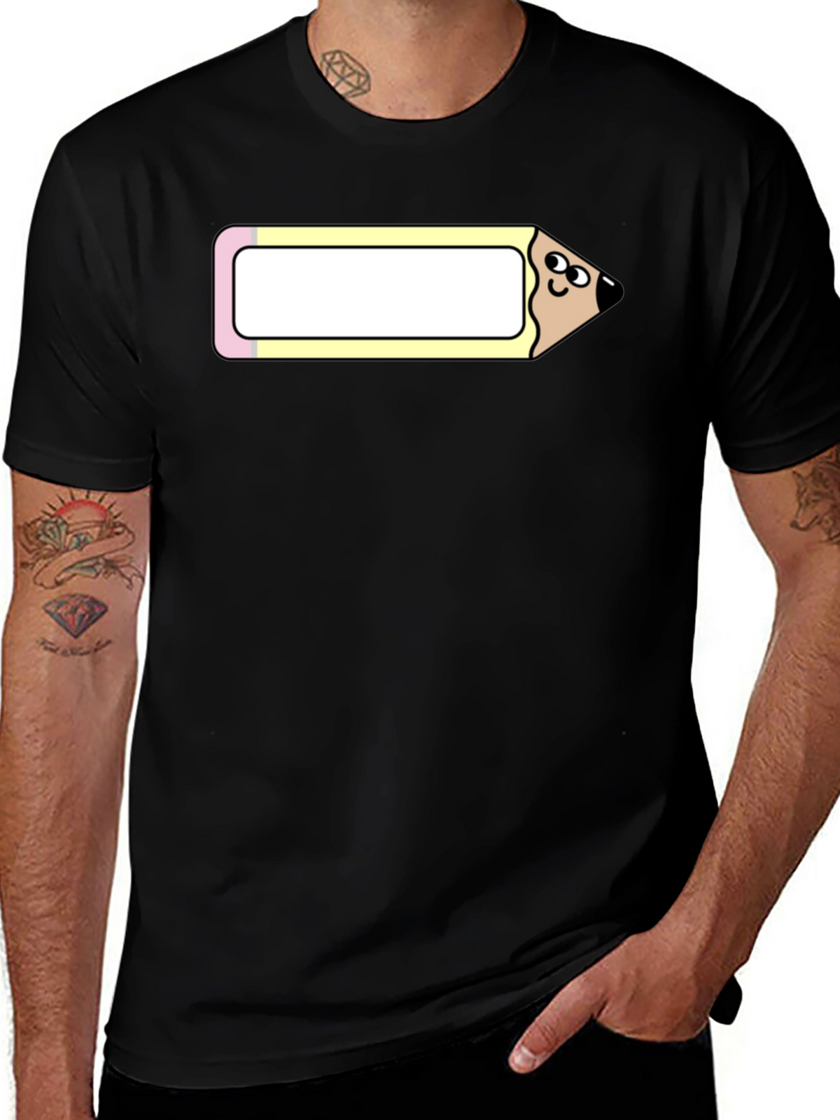 Funny Cartoon Pencil Graphic Tee