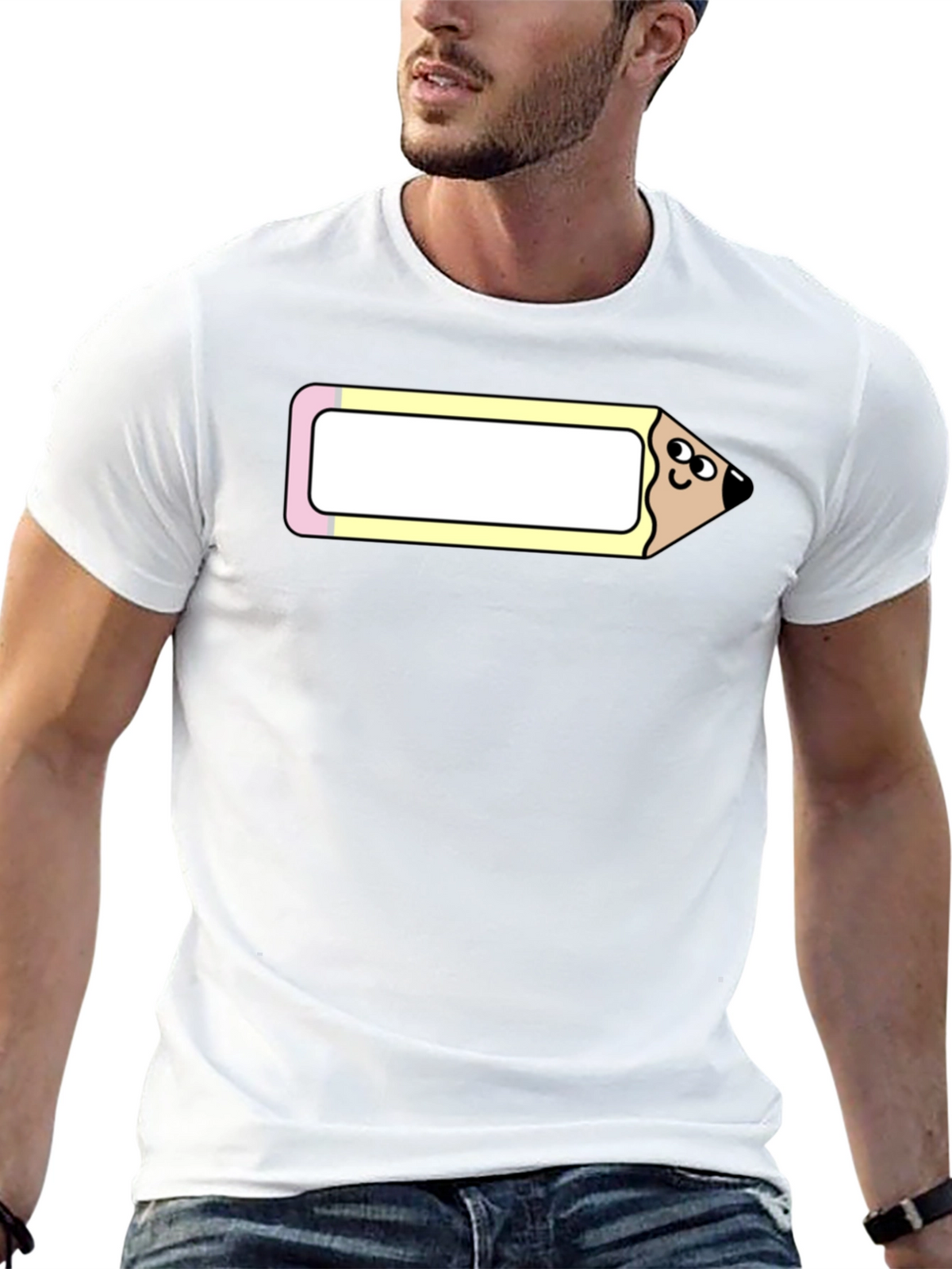 Funny Cartoon Pencil Graphic Tee