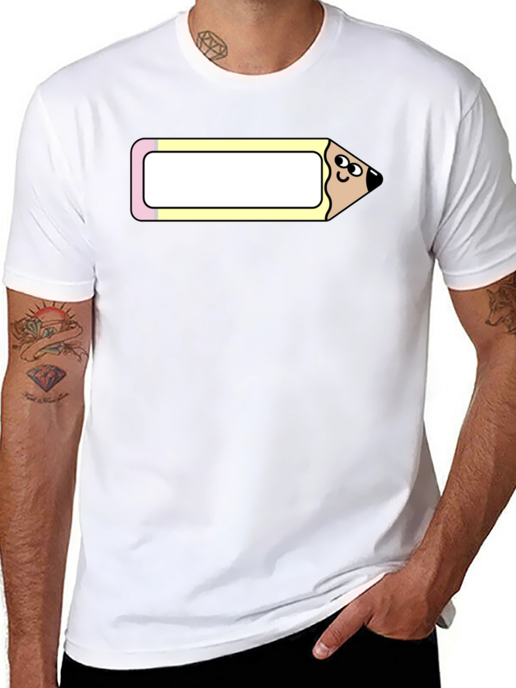 Funny Cartoon Pencil Graphic Tee