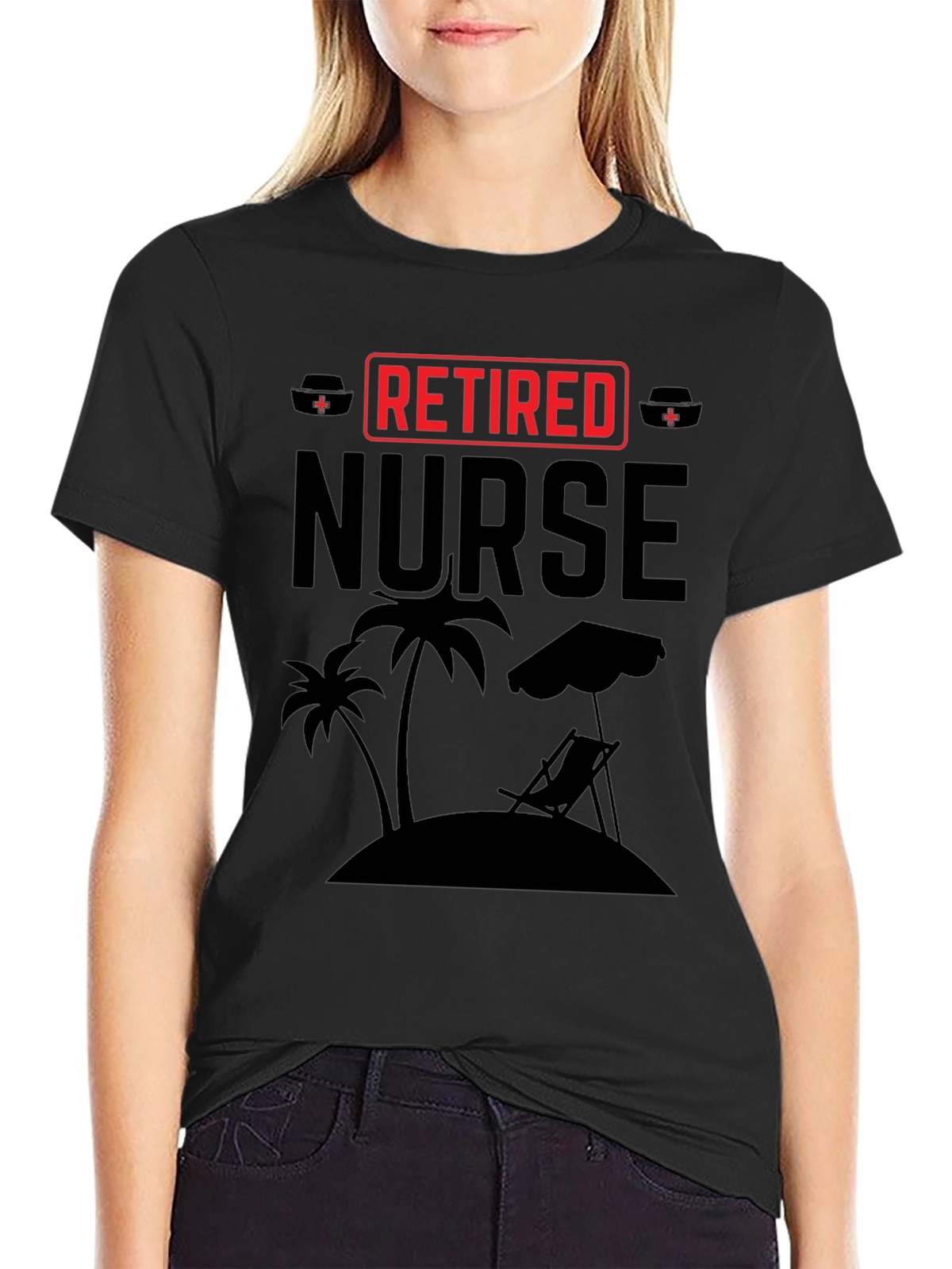 Retired Nurse Beach T-Shirt - Relaxing Retirement